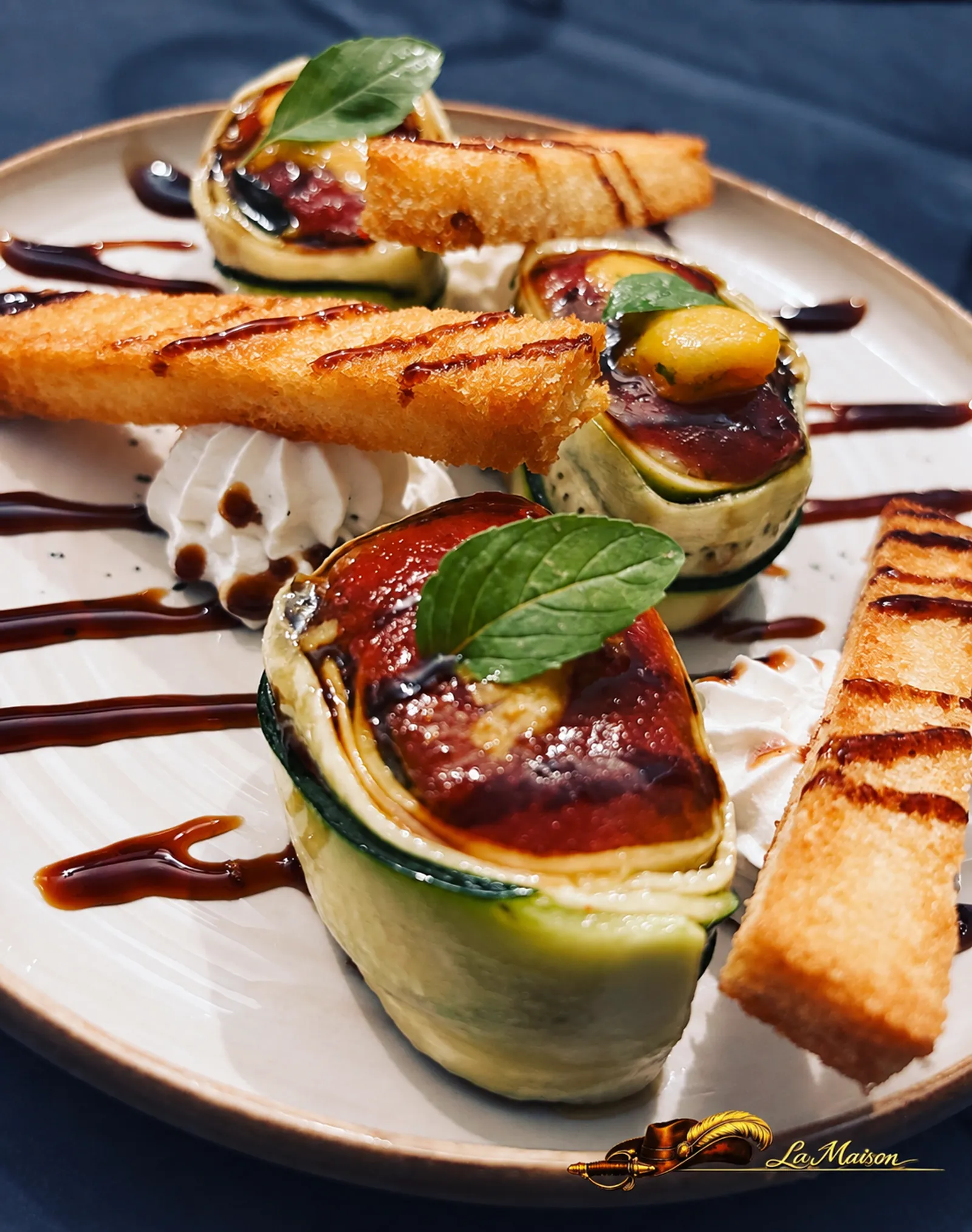 Makis de légumes et mousse à l’ail de La Maison